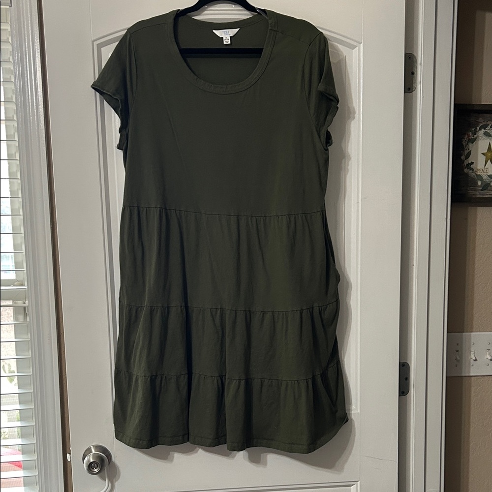 Time and Tru Sage Green Casual Dress